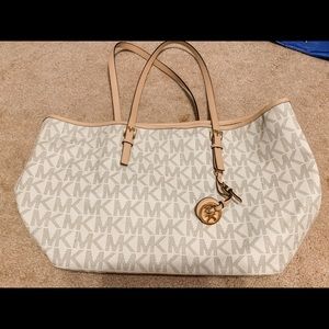 Michael Kors Vanilla Initial Tote